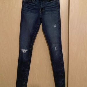 Flying Monkey Dark Blue Distressed Skinny Jeans
